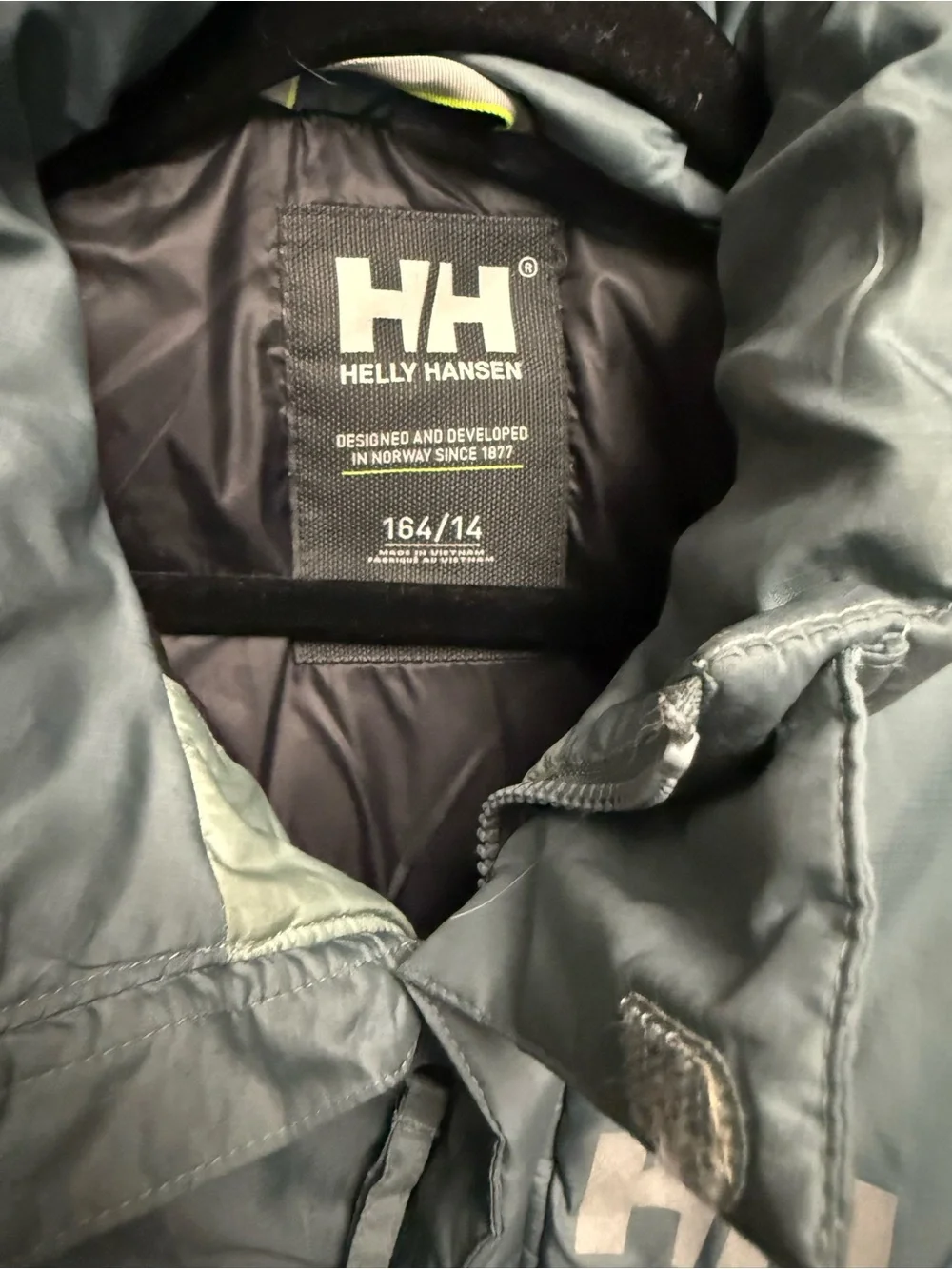 Helly Hansen Navy Gray Insulated Hooded Jacket